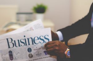 newspaper reading